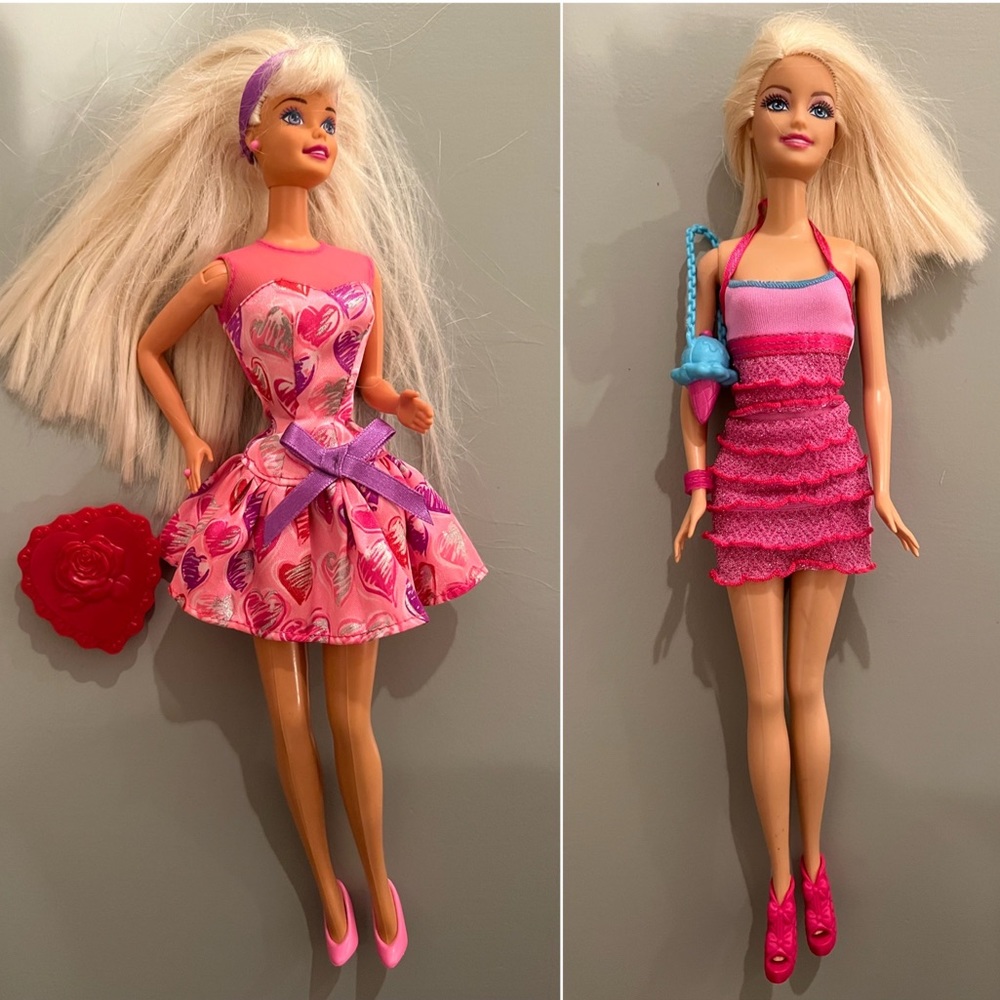 Barbie - set of two dolls - valentine & ice cream